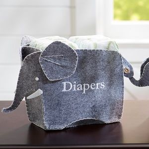 Stitched felt elephant storage from RGI HOME